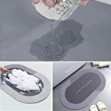 Sihirli Süper Su Emici Kaymaz Tabanlı Oval Paspas 40*60 Cm