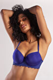 Garland Big Size Plunge Bra, Saks Mavi Konforlu Ve Şık Sütyen