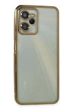 Realme C35 Kılıf Razer Lensli Silikon - Gold