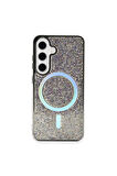 Samsung Uyumlu Galaxy S24 Kılıf Diamond Magsafe Kapak - Rainbow