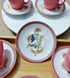 6 Kişilik Seramik 80ml Türk Kahve Fincan Seti Dijital Baskılı Bulaşık Makinasında Yıkanabilir