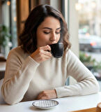 6 Kişilik Seramik 80ml Türk Kahve Fincan Seti Dijital Baskılı Bulaşık Makinasında Yıkanabilir