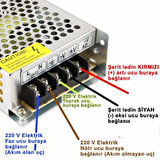 Çok Kaliteli, Alüminyum Gövde 12V, 360W 33A Super Slım Trafo, 360W Led Driver 25 Cm Trafo
