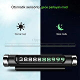 Araba Park Numaratörü LED Işıklı Gizlenebilir Telefon Numarası Gösterimi Tasarım Kolay Kurulum