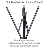 Ayarlanabilir Alüminyum Tripod Işık Standı – Ring Light ve Kamera Uyumlu, Katlanabilir Tasarım