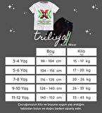Triliya Pamuklu Unisex Çocuk Kapri Takımı (Cepli & Kordonlu, 3-12 Yaş)