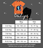 Triliya Pamuklu Unisex Çocuk Kapri Takımı (Cepli & Kordonlu, 3-12 Yaş) TRL-35