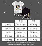Triliya Pamuklu Unisex Çocuk Kapri Takımı (Cepli & Kordonlu, 3-12 Yaş) TRL-52