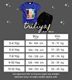 Triliya Pamuklu Unisex Çocuk Kapri Takımı (Cepli & Kordonlu, 3-12 Yaş)