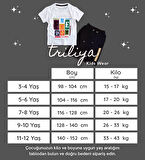 Triliya Pamuklu Unisex Çocuk Kapri Takımı (Cepli & Kordonlu, 3-12 Yaş)