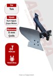 Asvera Büyük Aynalı Tekli Pulluk - 10-12-22 HP Çapa Makineleri İçin Derin Sürme Aparatı