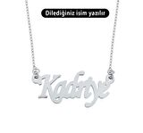 Sade Kibar Özel Font Tek İsimli Gümüş İsim Kolye