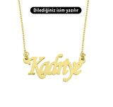 Sade Kibar Özel Font Tek İsimli Gümüş İsim Kolye