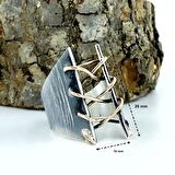 El Üretim Dikiş Özel Tasarım Marjinal Otantik 925 Gümüş Yüzük