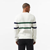 Lacoste Bisiklet Yaka Çizgili Regular Fit Kazak