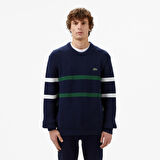 Lacoste Bisiklet Yaka Çizgili Regular Fit Kazak