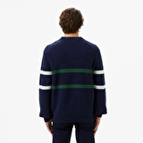 Lacoste Bisiklet Yaka Çizgili Regular Fit Kazak