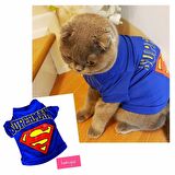 SUPERMAN Kedi Tişört Dual