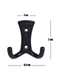 Troy Portmanto Vestiyer Duvar Dolap Elbise Askısı Siyah Metal Mobilya Kapı Askılığı Askılık (5 Adet)
