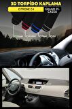Citroen C4 Grand Picasso 3d Torpido Koruma Kılıfı - Ön Göğüs Kaplama - Siyah Şerit