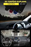 Ford Fıesta (2010-2017) 3d Torpido Kılıfı Panel Koruyucu Göğüs Kaplama - Siyah Şerit