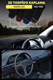 Mazda 323 (1991-1995) 3d Torpido Koruma Kılıfı - Ön Göğüs Kaplama - Siyah Şerit