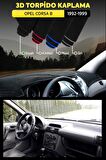 Opel Corsa B (1992-1999) 3d Torpido Koruma Kılıfı - Ön Göğüs Kaplama - Siyah Şerit