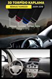 Renault Kangoo (2009-2019) 3d Torpido Koruma Kılıfı - Ön Göğüs Kaplama - Gri Şerit