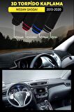 Nıssan Qasqaı (2013-2020) 3d Torpido Koruma Kılıfı - Ön Göğüs Kaplama - Gri Şerit