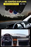 Mercedes - Benz W124 (1985-1995) 3d Torpido Koruma Kılıfı - Ön Göğüs Kaplama - Gri Şerit