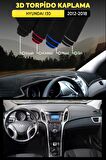 Hyundaı I30 (2012-2018) 3d Torpido Koruma Kılıfı - Ön Göğüs Panel Kaplama - Gri Şerit