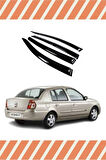Renault Clio 2 Sedan 1999-2008 4'lü Mügen Tip Cam Rüzgarlığı