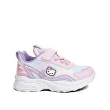 Günlük Kız Çocuk Pembe Lila Fuji Anaroklu Sneaker Lastik Bağcıklı Hologram Cırtlı Hafif Hello