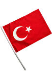 Sopalı Türk Bayrağı 50x75cm 100 Adet