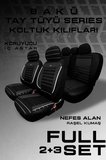 Volkswagen Jetta Tridline Sedan 2012-2020 Uyumlu Tegin Pulse Serisi Raşel Siyah Beyaz Koltuk Kılıfı