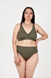 Truva Xxl Büyük Beden Kadın Giyim Kruveze Yaka Bikini Renkli 