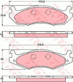 TRW GDB1207 Ön Balata Hummer 92-04 Jeep Cherokee 84-01 Wrangler 86-90 8983501167