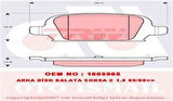 TRW GDB1412 Arka Fren Balatası Disk İçin Corsa C Tigra B 1605965