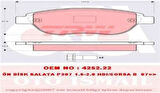 TRW GDB1464 Ön Fren Balatası C3 II C4 Xsara P1007 207 P307 Doblo 2006- 4254.71