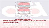 TRW GDB1716 Arka Fren Balatası Antara Captiva 96626076