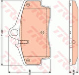 TRW GDB1757 Arka Fren Balatası Boxster 987 S 3.2 05 08 Cayman 987 S3.4 06 07 98635293910