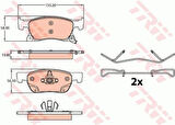 TRW GDB2139 Ön Fren Balatası Astra K 16 300mm 15- 13478301