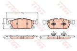 TRW GDB2167 Ön Fren Balatası Ford Galaxy III 15-Edge 2.0 Ecoblue 18-S-Max 18- 1884555