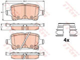 TRW GDB2180 Arka Fren Balatası Astra K 15- 39037199
