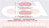 TRW GDB3113 Arka Fren Balatası Honda Civic 1.6 96-06 Jazz 02-07 43022SO4E02