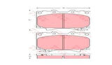 TRW GDB3197 Ön Fren Balatası Land Cruiser TD 4.2 4.7 98-08 Lexus 01-07 446560120