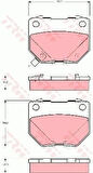 TRW GDB3308 Arka Balata Impreza 00-05 26696FE060