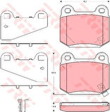 TRW GDB3350 Arka Fren Balatası Mitsubishi Lancer Evo 07-10 4605A050