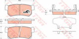 TRW GDB3366 Arka Fren Balatası Ssangyong Actyon 2.0 2.3 2.7 2005-Daewoo Musso-Rexton 4841308050