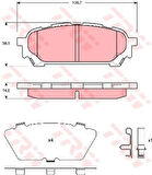 TRW GDB3395 Arka Fren Balatası Subaru Impreza 00-07 Forester SG 03-07 26696FE050